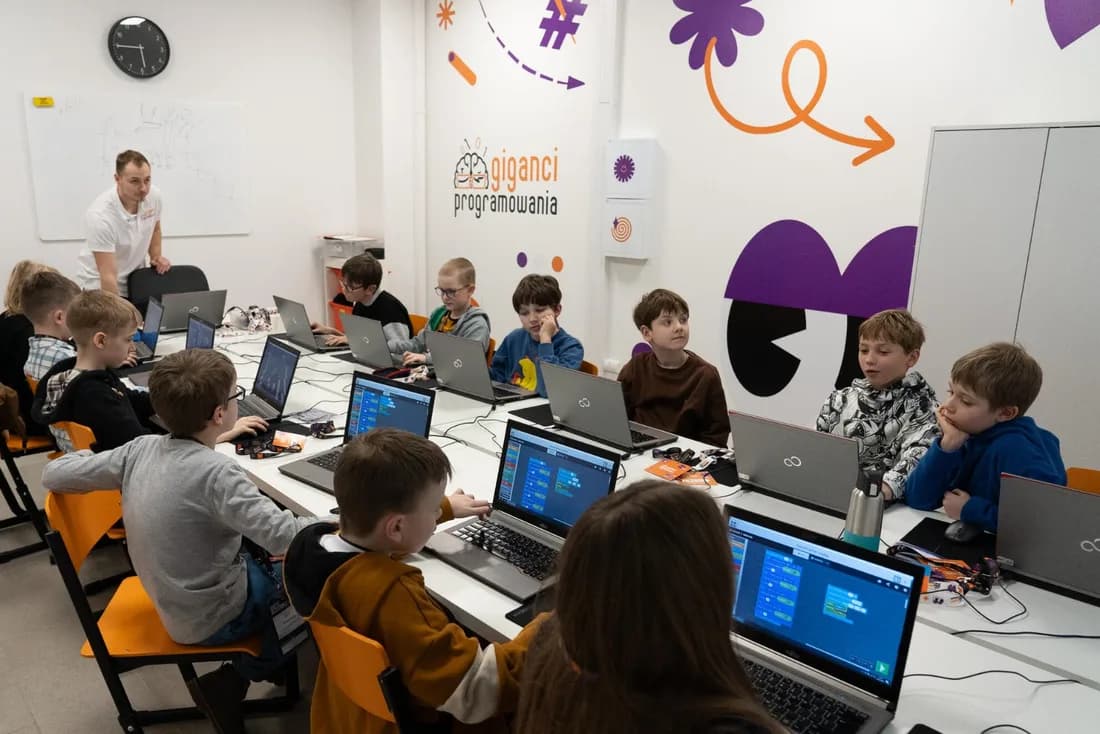 Zajęcia z programowania w sali Gigantów