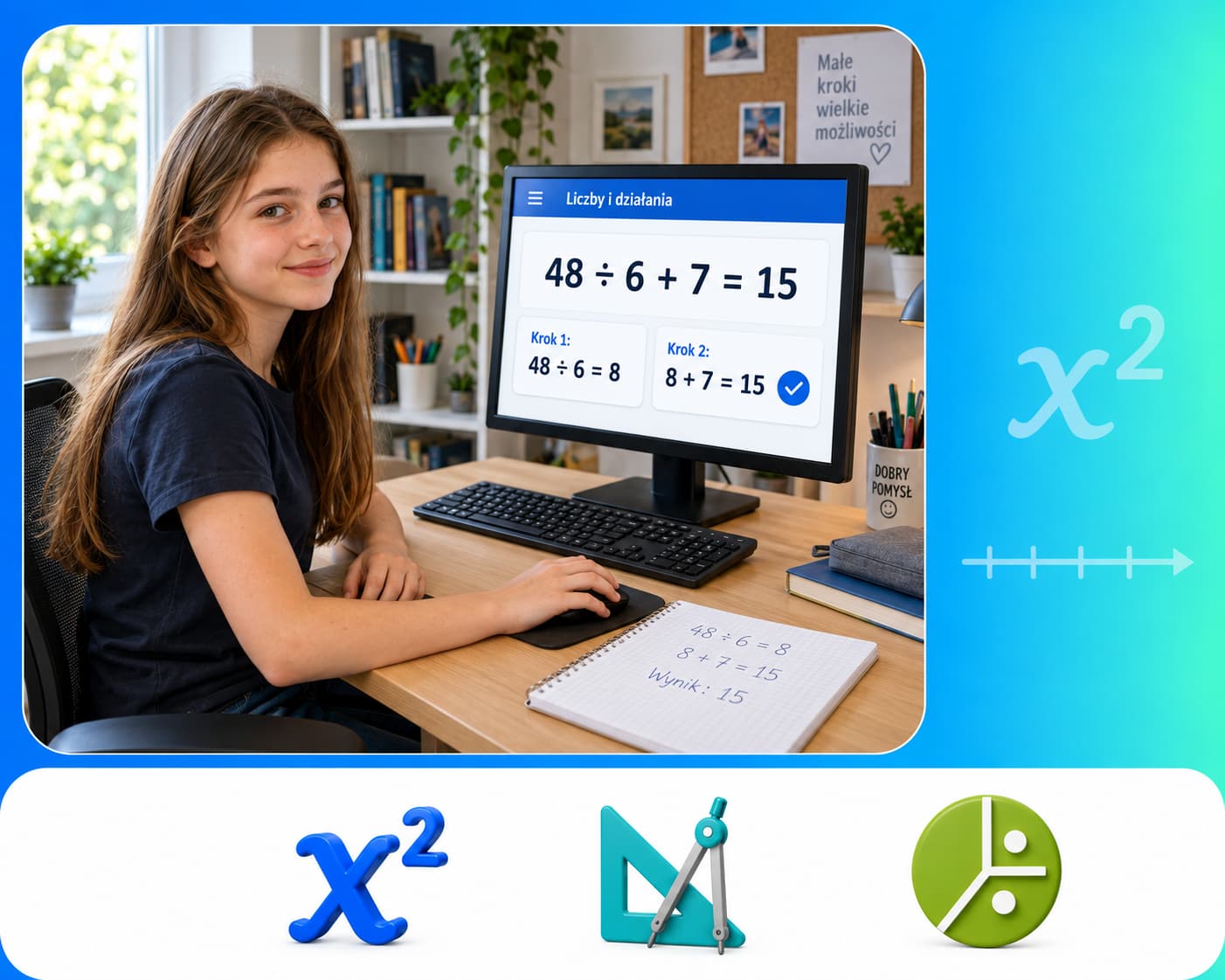 Kurs 2 letni dla uczniów klas 7 przygotowujący do egzaminu 8-klasisty